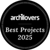 Archilovers Best Projects 2025 award in black circular badge