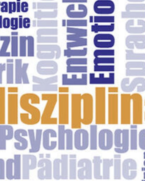 Wortwolke mit medizinischen und psychologischen Begriffen zur Interdisziplinarität